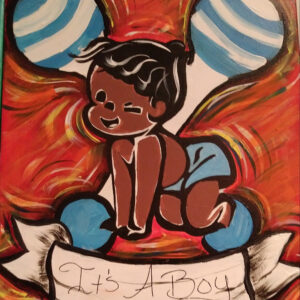 It's A gender reveal party! (Pre-sketched)