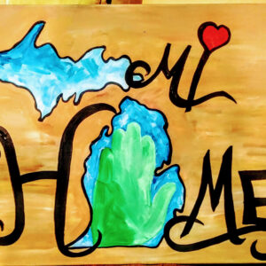 Michigan is "MI" home! (Pre-sketched)