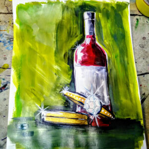 Wining and Dining❤ (pre-sketched)